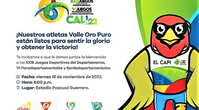 Atletas Valle Oro Puro inauguran Juegos Departamentales