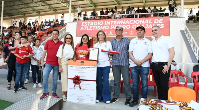 El primer estadio de atletismo con dos pistas certificadas por la World Athletics en Suramérica es el ‘Pedro Grajales’